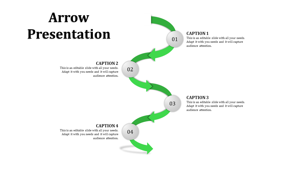 Make Use Our PPT Arrow Template Presentation and Google Slide